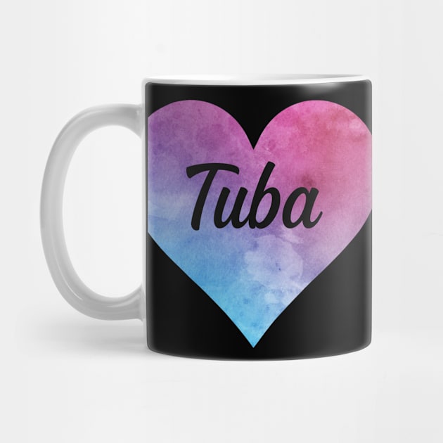 Tuba heart. Perfect present for mom dad friend him or her by SerenityByAlex